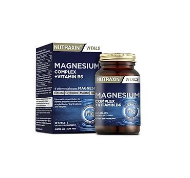 magnesium tablet: Nutraxin Magnesium Complex + Vitamin B6 – qida əlavəsi - Əldədir — 1