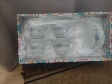 Кухонные наборы: Набор Luminarc 3100с тарелок и стаканов по 6шт и одно блюдо, кофейный — 8