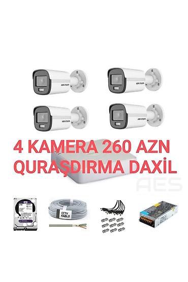 ucuz telefon aksesuarları: Hikvision 4 kamera Dvr 4 port Adaptor 500 yaddaş Quraşdirma daxil 260 — 1