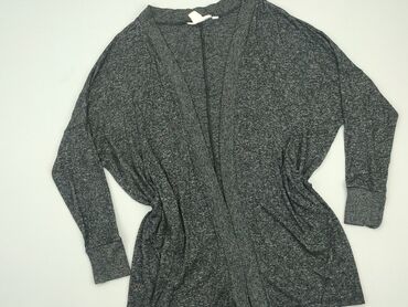 czarne t shirty damskie w serek: Kardigan, H&M, M, stan - Bardzo dobry