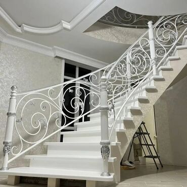 Pilləkən məhəccərləri: Metal en mmc olaraq istədiyiniz forma və ölçüde demir işlerinin — 2