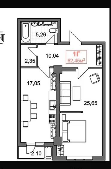рич хоум: 1 комната, 63 м², Южная Магистраль Элитка, 3 этаж, Евроремонт — 7
