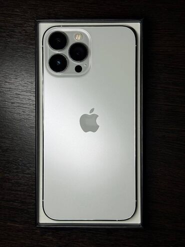 ремонт стекла телефона цена: IPhone 13 Pro Max, Колдонулган, 256 ГБ, Matte Silver, Коргоочу айнек, Каптама, Куту, 85 %