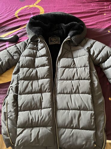 куртка адидас: Пуховик, Короткая модель, Италия, С мехом, С капюшоном, M (EU 38)