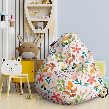 igracka set za nokte: Lazy Bag – Naranžasto cveće i lišće na svetlo krem pozadini (šifra — 1