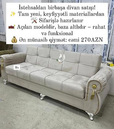 divanların satışı: Divan, Qonaq otağı üçün, Vеlur parça, Bazalı, Açılan — 1