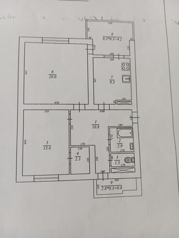 Köhnə tikili: Bakı, Yasamal, 3 otaqlı, Köhnə tikili, m. Elmlər Akademiyası, 65 kv. m — 25
