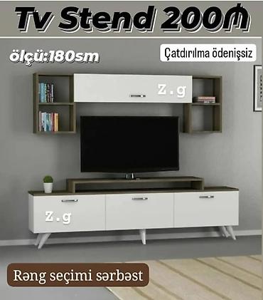 ev mebeli: TV stend – 200₼ Ölçü: 180 sm - Minimalist dizaynlı, divara montaj — 1