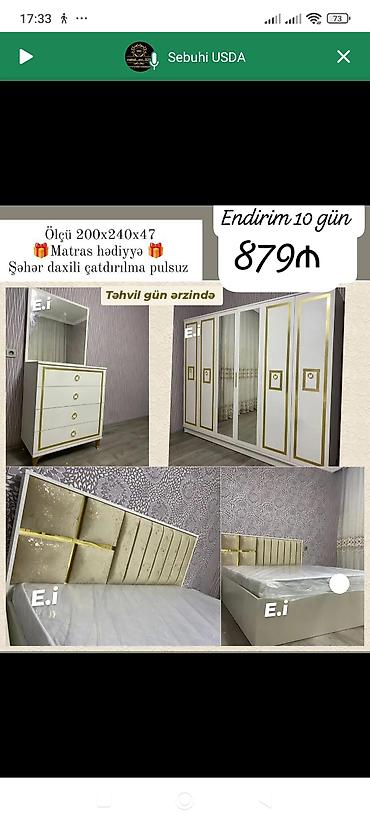Yataq otağı dəstləri: Yataq dəsti yataq otağınız üçün zərif və funksional həll təklif edir — 9
