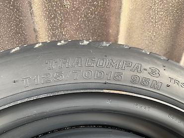 470 жх: Дөңгөлөктөр монтажда 130 / 70 / R 15, Колдонулган, Камдык, Жеңил унаалар, Темир, тешиктери - 5 — 3