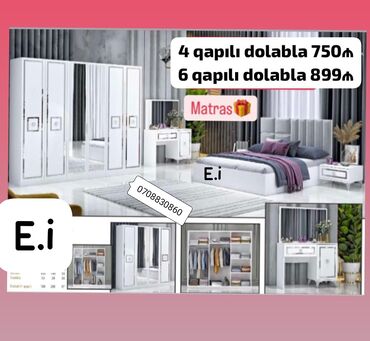 inci mebel yataq desti: İkinəfərlik çarpayı, Dolab, Termo, Yeni