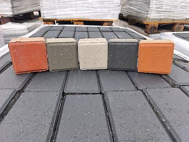 Beton plitələr: Rəngli səki daşları – zavod istehsalı - İkiqat qatlı vibropress — 21