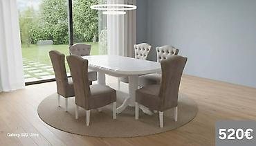 Stilske garniture: Trpezarijski setovi – više modela - Set 1 (prikaz 1 i 4) – 640€: - — 17