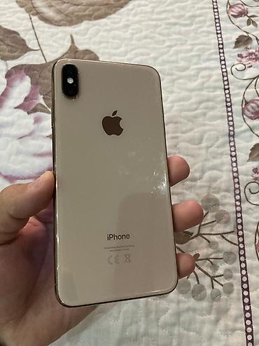 IPhone Xs Max, Б/у, 256 ГБ, Золотой, Защитное стекло, Кабель, 80 %