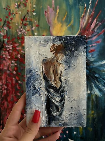 dini şekiller: Orijinal yağlı boya rəsm – Handmade Ölçü: 10×15 sm Kətan üzərində — 1