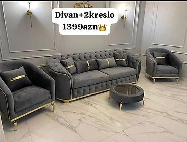 Sifarişlə divanlar: Divan, Qonaq otağı üçün, Parça, Bazasız, Açılmayan — 50