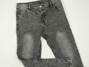 spodnie eleganckie z paskiem: Jeans, Little kids, 9 years, 128/134, condition - Good