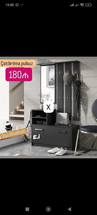 Dəhliz üçün çoxfunksiyalı asılqan və ayaqqabılıq dəsti - Rəng: tünd lalafo.az -da Dəhliz üçün çoxfunksiyalı asılqan və ayaqqabılıq dəsti - Rəng: tünd
