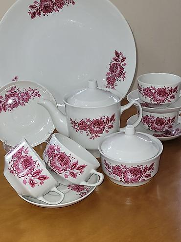 Qab-qacaq və mətbəx ləvazimatları: Çay dəsti, rəng - Ağ, Farfor, 6 nəfərlik — 3