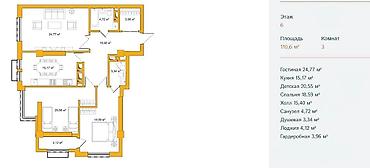 3 комнаты, 110 м², Ала-Арча ТРЦ 6 этаж, ПСО (под самоотделку) at lalafo.kg 3 комнаты, 110 м², Ала-Арча ТРЦ 6 этаж, ПСО (под самоотделку)