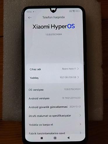 huawei mate 30: Redmi Note 11, 128 GB, rəng - Mavi — 4