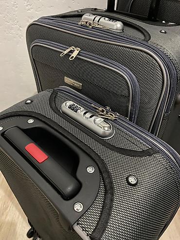 Чемоданы: Чемодан, Новый, Материал: Полиэстер, Маленький (до 40 л), На колесах — 3