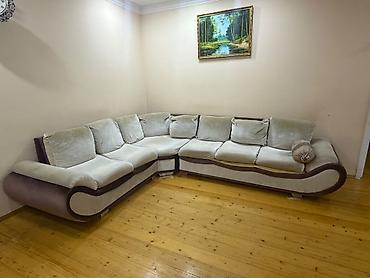 Divanlar: MetisKünc divan – sadə model Ölçü: 210×300 sm Rəng: bej-qəhvəyi — 1