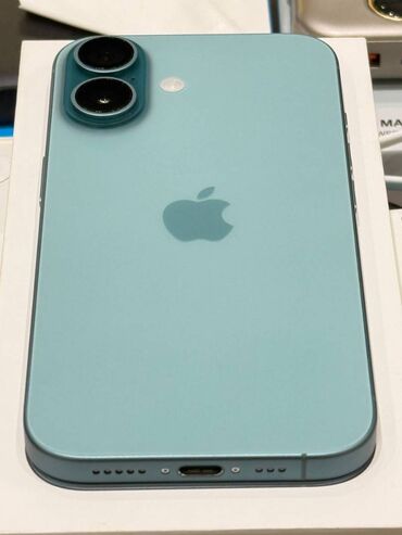 Adapterlər: IPhone 16, 256 GB, Yaşıl, Simsiz şarj, Face ID
