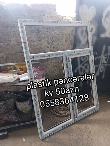 plastik list: Təkli İki qat şüşə paketi Plastik pəncərə, eni - 120 sm, uzunluğu - 140 sm