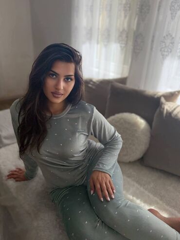 Pidžame: Ženske plišane pidžame – set majica + donji deo L XL 2XL 3XL - — 9