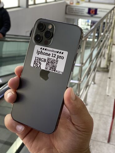 айфон 7 бу цена: IPhone 12 Pro, Колдонулган, Кара, Куту, 82 %