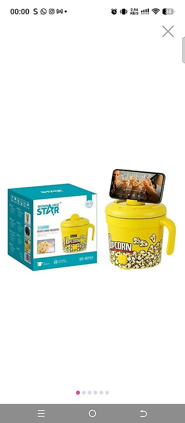 ucuz macbook: Winning Star Popcorn Maker – 350W elektrikli qarğıdalı patlatma — 1