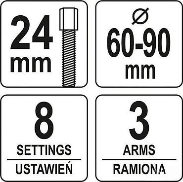 Tools for Cars: YATO univerzalni izvlačivač ležajeva – 3 kraka Profesionalni alat za — 3