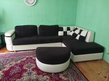 puf divan: Угловой диван, Б/у, Нераскладной, С подъемным механизмом, Кожа, Нет доставки