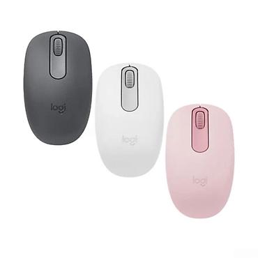 Logitech M196 Bluetooth Mouse - Off White 🟢 Rəsmi iş yeri olan və