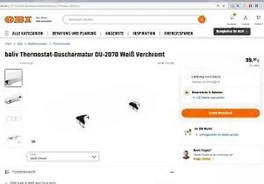 Slavine: Termostatska tuš baterija baliv DU-2071 - Zidna termostatska mešalica — 5