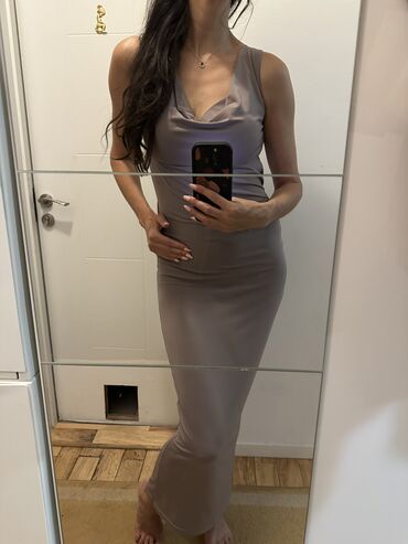 h: M (EU 38), color - Grey, Cocktail, With the straps
