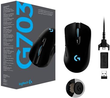 lg g pro 2: Мышь беспроводная Logitech Gaming Mouse G703 отличается эргономичным