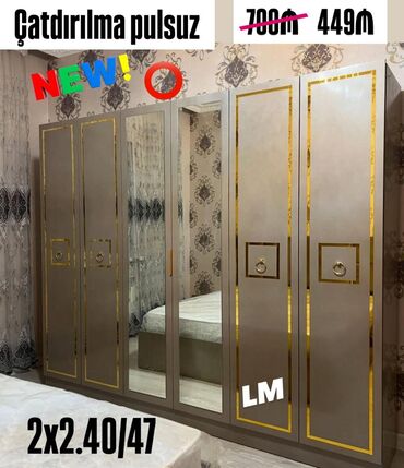 bagema qab: Yeni, Açılan, 6 qapı Qarderob, paltar dolabı
