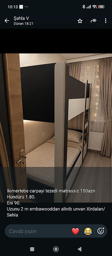 embawood matras: Oğlan və qız üçün, İşlənmiş, Çarpayı, Matrassız, Siyirməsiz — 1