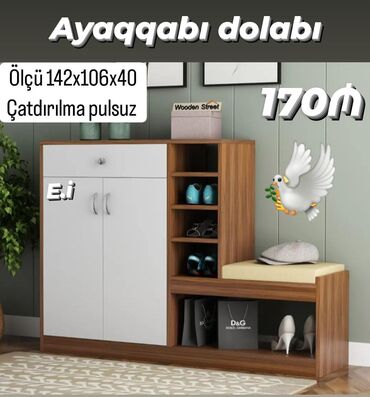 Divanlar: Yeni, Düz dolab, Ayaqqabı dolabı