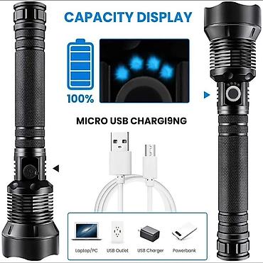 micro: Фонарь фонарик Мощный светодиодный фонарь XHP70.2 Основные — 6