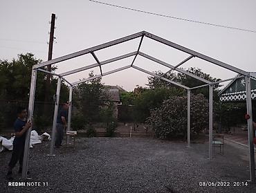 demir qapi bezekleri: Metal karkaslı tent/çadır konstruksiyası - Tətbiq: həyət, tədbir — 2