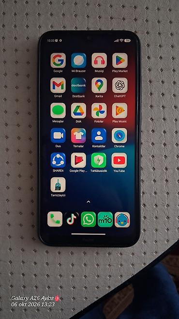 redmi 13 barter: Redmi 64 GB, rəng - Mavi, Barmaq izi — 1