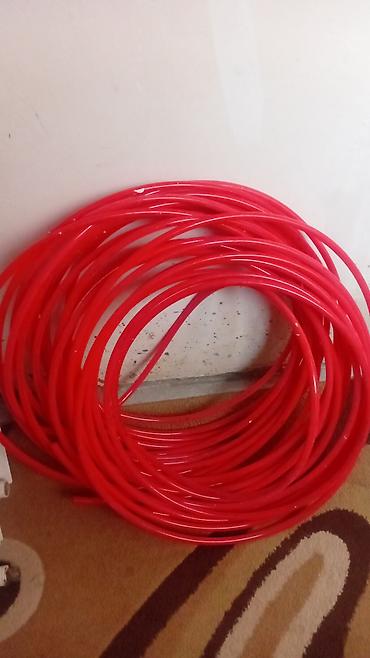 Qırmızı plastik boru/şlanq rulonu 50 metr - Material: elastik plastik