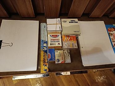 Ofis ləvazimatları: Dəftərxana və məktəb ləvazimatları dəsti.qiymetler ferqlidi Tərkib: - — 1