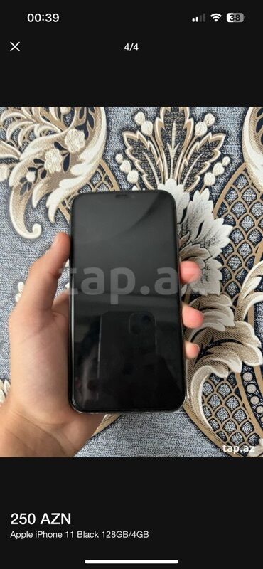 Kompüter, noutbuk və planşetlər: IPhone 11, 128 GB, Qara, Qırıq