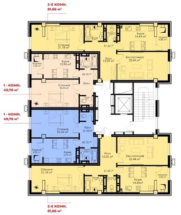 жк весна: 1 комната, 50 м², Элитка, 4 этаж, ПСО (под самоотделку)