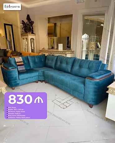 Künc Divan – Konforto Mebel - Ölçülər: 300 x 200 sm - Mexanizm