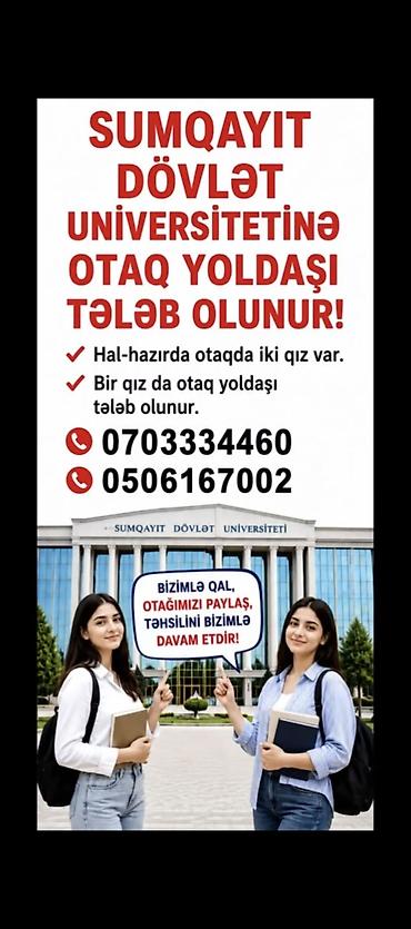 приют для животных в баку адрес: Sumqayıt Dövlət Universitetinə yaxın mənzildə otaq yoldaşı axtarılır — 1